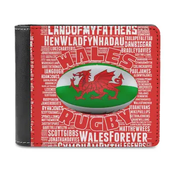 Легендата на Уелс ръгби, Мъжки портфейли, портмонета, Нов дизайн, цената в долари, Най-добър мъжки кожен портфейл, Валлийское ръгби, Ръгби Спорт, Уелс