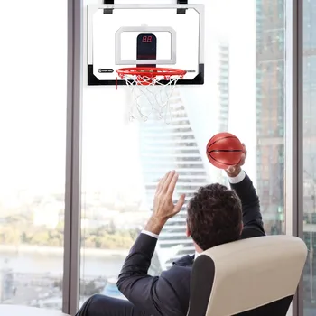 Комплект баскетболни на пръстените Баскетболното пръстен в помещения с електронно табло Детско мини-баскетбол обръч, Подаръци за деца, Момчета, юноши
