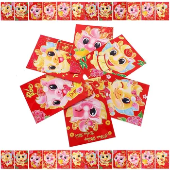 Фестивал на червени пликове за Парични торбички Хунбао Червени пликове за Парични торбички празника на Китайската Нова година Червени пликове