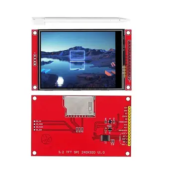 3.2-инчов 320 * 240 SPI сериен TFT LCD модул със сензорен панел, IC водача ILI9341 за MCU