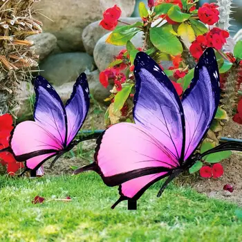 Чудесен броя за външен декор Реалистичен външен вид, изработен от собствените си ръце, атрактивен акрилни броя пеперуди за градината във вътрешния двор