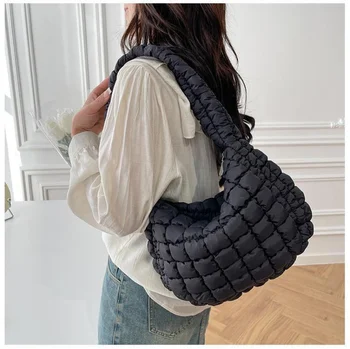 Луксозна дамска чанта с горната дръжка за съхранение, прост дизайн, стилна дамска чанта през рамо, с висококачествена чанта-тоут, портфейл, Коледен подарък