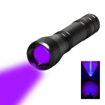 Популярният led UV фенерче, зумирование uv фенерче, UV лампа-фенерче 395 нм, откриване на флуоресцентни вещества, Лампа UV-детекции
