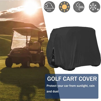 Защитен калъф за голф бъги на открито, водоустойчив калъф за голф-кара, плат Оксфорд 210D, Универсален водоустойчив и прахозащитен, за да проверите за количка за голф