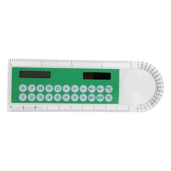 Преносим калкулатор 3 в 1, размера на дланта 10 см, линия, LCD дисплей на слънчевата енергия, Училищни счетоводство за офис Y3NC