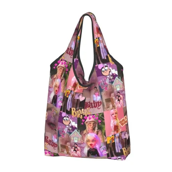 Кукла Bratz Продуктова чанта-тоут, чанти за пазаруване, женствена чанта за покупки от картун Kawaii Tv Movie, чанти през рамо, чанти голям капацитет
