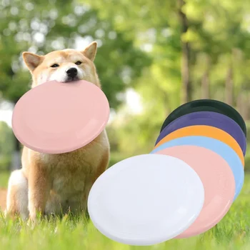 Играчка с летенето диск за домашни кучета е забавна игра с дъвченето, устойчив на силикону, интерактивни пособия за дресура кученца, играчки за хвърляне от ухапване Honden