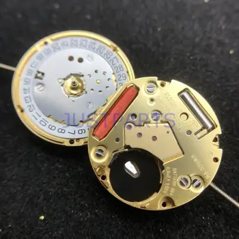 Оригинален кварцов часовник ЕТА F03.111 с 3 стрелки Швейцарски механизъм Дата на 3