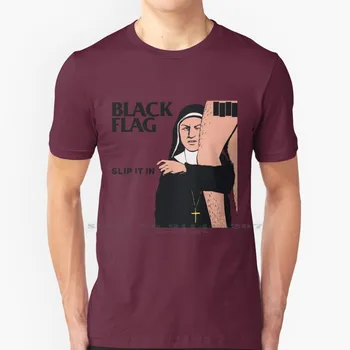 Тениска-слип Памук 6XL Черен флаг Slip It Албум на пънк-музиката на Запис на Винил група на Изпълнител