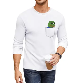 Нова тениска Happy Pocket Pepe Long, дрехи за хипита, празни тениски, мъжки спортни ризи