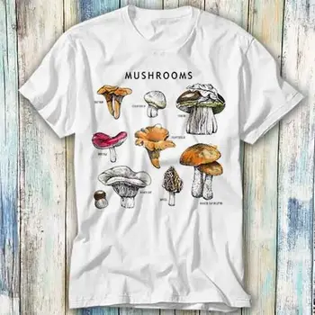Тениска Wild Mushrooms Aesthetic Herbology, подарък мем, тениска унисекс 598 с дълъг ръкав