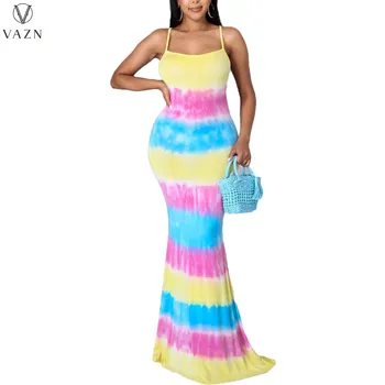 VAZN 2021 Ново записване, хубава Плажна Дълга рокля с открити рамене и отворен гръб, Сексуална Отворено Женски Тънката рокля Макси-Русалка