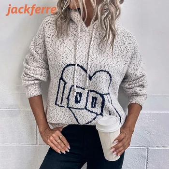 Пуловери за жени с качулка, удобен, модерен ретро пуловер марка 2023 г.