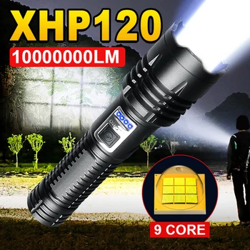 Мощни led светлини XHP120, USB Акумулаторна батерия led главоболие, фенерче, Дальнобойный фенерче, батерия 18650, Работно лампа за къмпинг