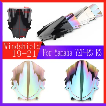 За Yamaha YZF R3 R25 2019 2020 2021 YZF-R3 R 25 19 20 21 Cafe Racer Мотоциклет Предното Стъкло Мотоциклет Windscree Вятърна Дефлектор
