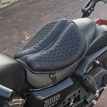 Възглавницата на Седалката на Мотоциклета устойчива на плъзгане Мотоциклетът Надуваема 3D Надуваема Въздушна Възглавница За понижаване на Налягането на Възглавницата на Седалката За Кола, Аксесоари За мотоциклети