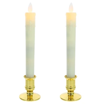 2 бр. светодиодни фенери, декоративни осветителни тела, свещи с колела, многократно свещи