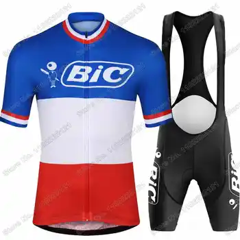 Шампион на Франция Роланд Берлин, велосипедна фланелка, ретро комплект, мъжки командване велосипедна облекло в стил ретро, костюм за шоссейного на велосипед, велосипедни панталони