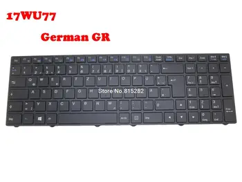Клавиатура за лаптоп SKIKK 17WU77 с рамка, нова черна немска GR С подсветка