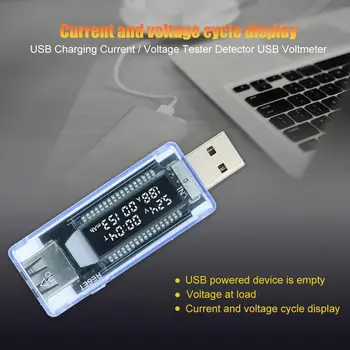 USB Детектор на ток, напрежение, мощност Цифрова Зарядно устройство за телефон Волтметър Амперметър Измервателен анализатор електрически уреди
