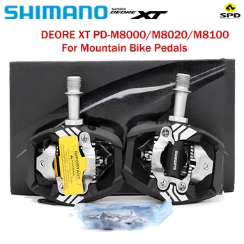 Велосипедни Педали Shimano DEORE XT PD-M8000/M8020/M8100 Самоблокирующиеся Педали За Планински Велосипеди С Фиксирующей Плоча SH51 на Оригинални резервни Части