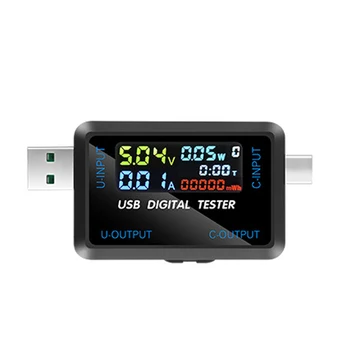 Измерване на напрежение, ток USB Цифров IPS Тестер капацитет Тестер мощност Цифров Волтметър Устройство за откриване на уреди