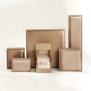 Мулти Стилна 1 бр златна /зелена мода ковчег за бижута висококачествена кутия за пръстени от изкуствена кожа, обеци, гривна, кутия за опаковане на бижута