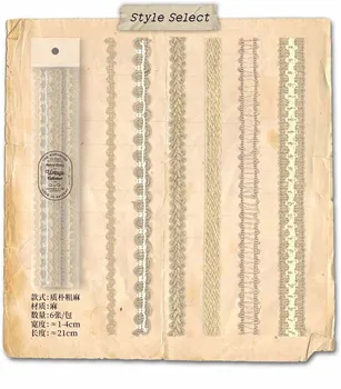 Дантелени етикети от памук влакна Kawaii Korean За scrapbooking Аксесоари Естетичен рамка, декоративни стикери, канцеларски материали, Материали за diy