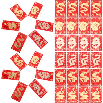 160/60/36 /30шт Червени пликове в китайски стил, Коледни парични пакети, Щастливи Пари чанти, червени пликове (смесен стил)