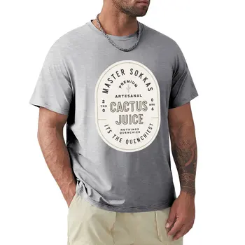 Тениска с изображение на сок от кактус, дрехи от аниме, блуза, риза с домашен любимец принтом за момчета, прости бели тениски за мъже
