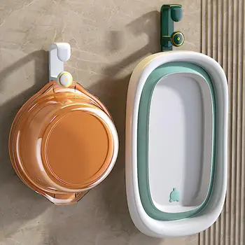 Многофункционална стенни закачалка за съхранение на тоалетна мивка, Удобен органайзер за кухня в банята