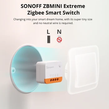 SONOFF ZBMINI-L2 Zigbee Smart Switch Не се изисква Неутрален проводник Двухпозиционный преминете eWeLink APP дистанционно управление Алекса Google Alice