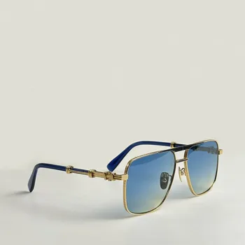 Луксозни слънчеви очила в метални рамки в стил пилот, модерни мъжки слънчеви очила за шофиране с поляризация HD, слънчеви очила най-високо качество