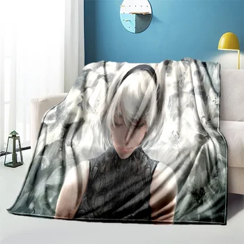 Аниме Арт Рисованный модел Ghost Sabre Манта Калъф за дивана-легло Одеало Каре Меки топли фланелен одеяла Фен Gif