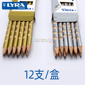 Моливи за детски улавяне LYRA Groove Slim, естествена зона на захващане, кутия от 12 моливи, различни цветове, Канцеларски материали, моливи 2B