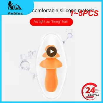 1-5 бр. Водоустойчива Меки тапи за уши с силиконови въжета за Еднократна употреба, защитни за слуха, тапи за уши за плуване, за ушите