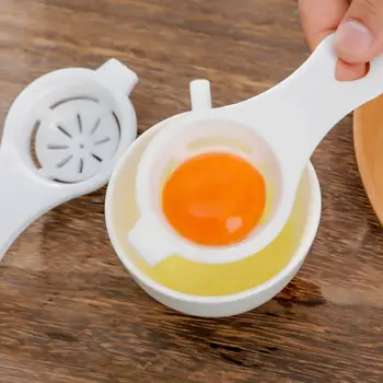 Филтър за яйца, инструмент за приготвяне на бели яйца, кухненски принадлежности за печене, сито за отделяне на яйчен жълтък, Сепаратор на протеини, мини-лъжица за яйца, пластмаса