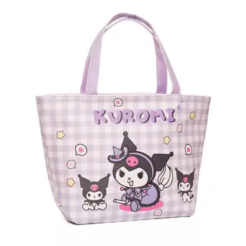 Sanrio Lunch Bag Дамска Чанта-Хладилник с Голям Капацитет с Шарени Куроми Hello Kitty, Чанта С Термоизолированным Калъф За Съхранение на Продукти