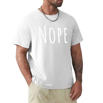 Тениска Nope големи размери с къс ръкав за любителите на спорта, мъжки ризи с графичен дизайн