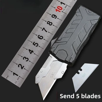 Алуминиева Авиационна дръжка Edc Многофункционален Външен Преносим Универсален нож от неръждаема стомана Със сменяеми остриета SK5