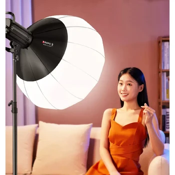 TRIOPO Фенер Софтбокс Модификатор на Светлината 55/65/85 см Быстроразъемный за Sokani X100 COLBOR Godox Aputure Bowens Mount LED Video Light