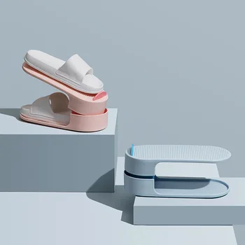 Нов здрава Регулируема Органайзер за обувки Шкаф за съхранение на обувки Гнездо за поддръжка на обувки Компактна стойка за съхранение на обувки Кутия за обувки
