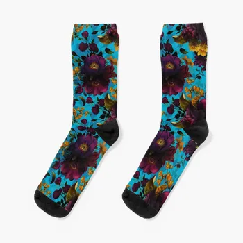 Moody цветя - чорапи Mystic Night 13, свободни дизайнерски маркови прозрачни спортни чорапи, мъжки чорапи, дамски