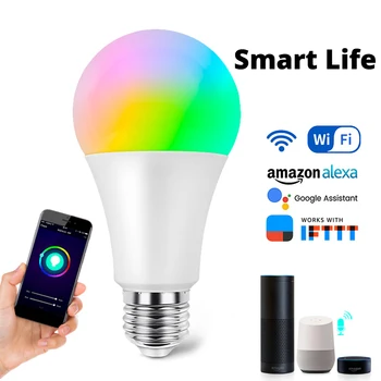 предварително прошитая цветна лампа TASMOTA smart color bulb ESP8285 работи с home помощник мощност 15 W E27