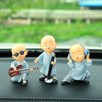Автомобилна декорация Будистки монаси, украса на автомобил, Креативна Широка лента, Малък Монах, кола, Сладка смола, Малък Монах, украса за интериора