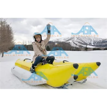 Зимни спортове PVC Теглена надуваема снежна шнорхел банан Тръба за Надуваеми шейни снежни шейни, Лодка-банан