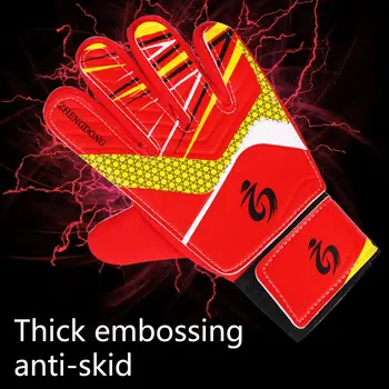 1 чифт ярки, высокоэластичных, ударопрочных, двуслойни футболни ръкавици със защита на китката и пълен дизайн на пръстите