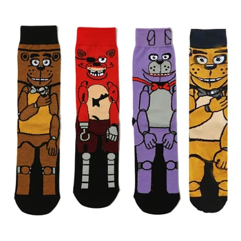 Чорапи с животни FNAF за cosplay Фреди Fazebear Chica Фокси, Cartoony мечка, Чорапи със заек, Подпори, Коледни Аксесоари, мъжки чорапи със средна тръба