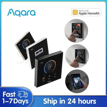 Умен термостат Aqara S3 Контрол на температурата климатик, LCD преминете фанкойла контролен панел Гласов контрол за прилагане Aqara