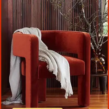 Дизайнерски стол в скандинавски Средновековен стил, модерен всекидневен диван-стол от масивно дърво, маса за хранене и стол в стил бесшумном